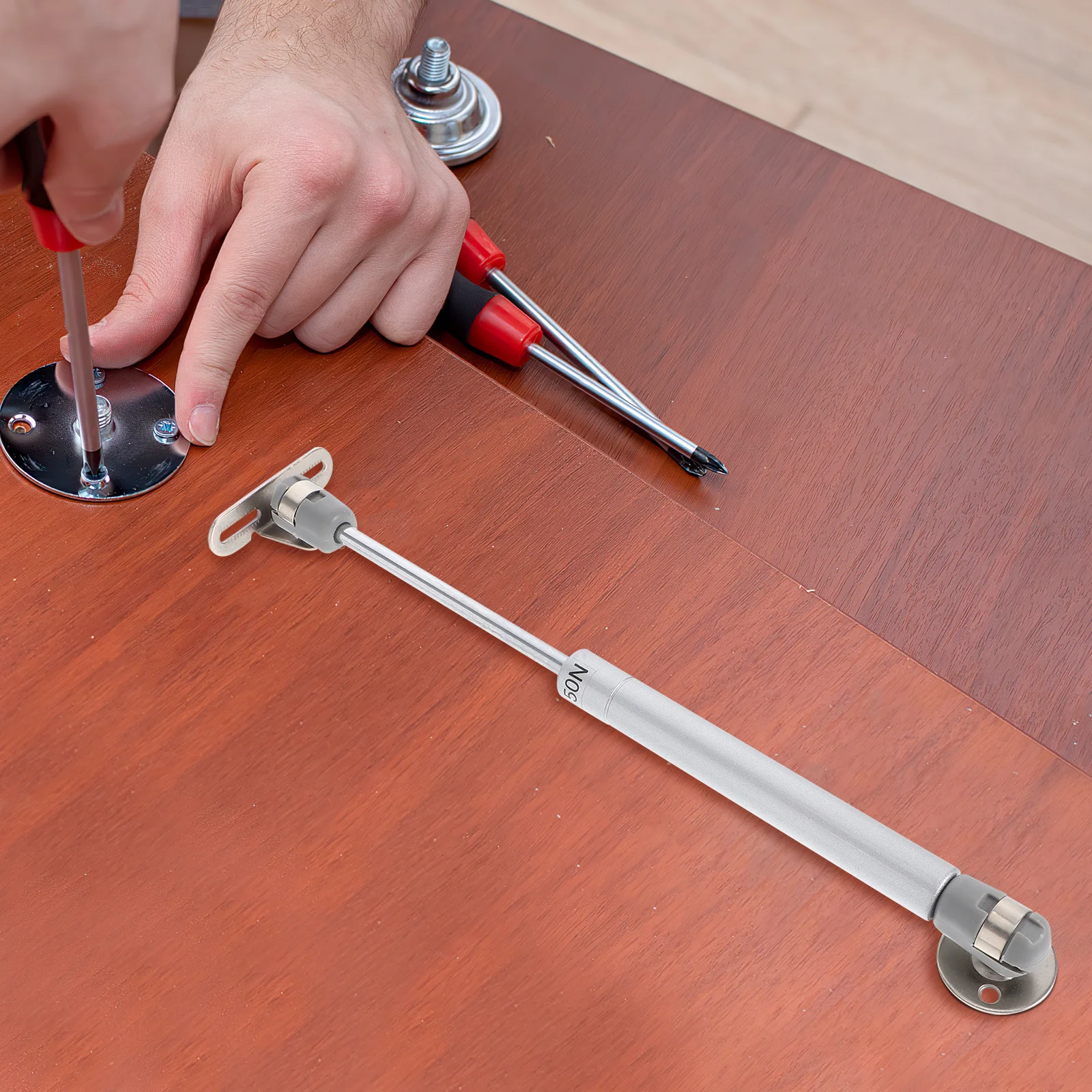 

2Pcs Cabinet Pneumatic Lift Support Rod Hydraulic Support Rod Smooth Opening Closing for Kitchen Bathroom Tatami Furniture Door