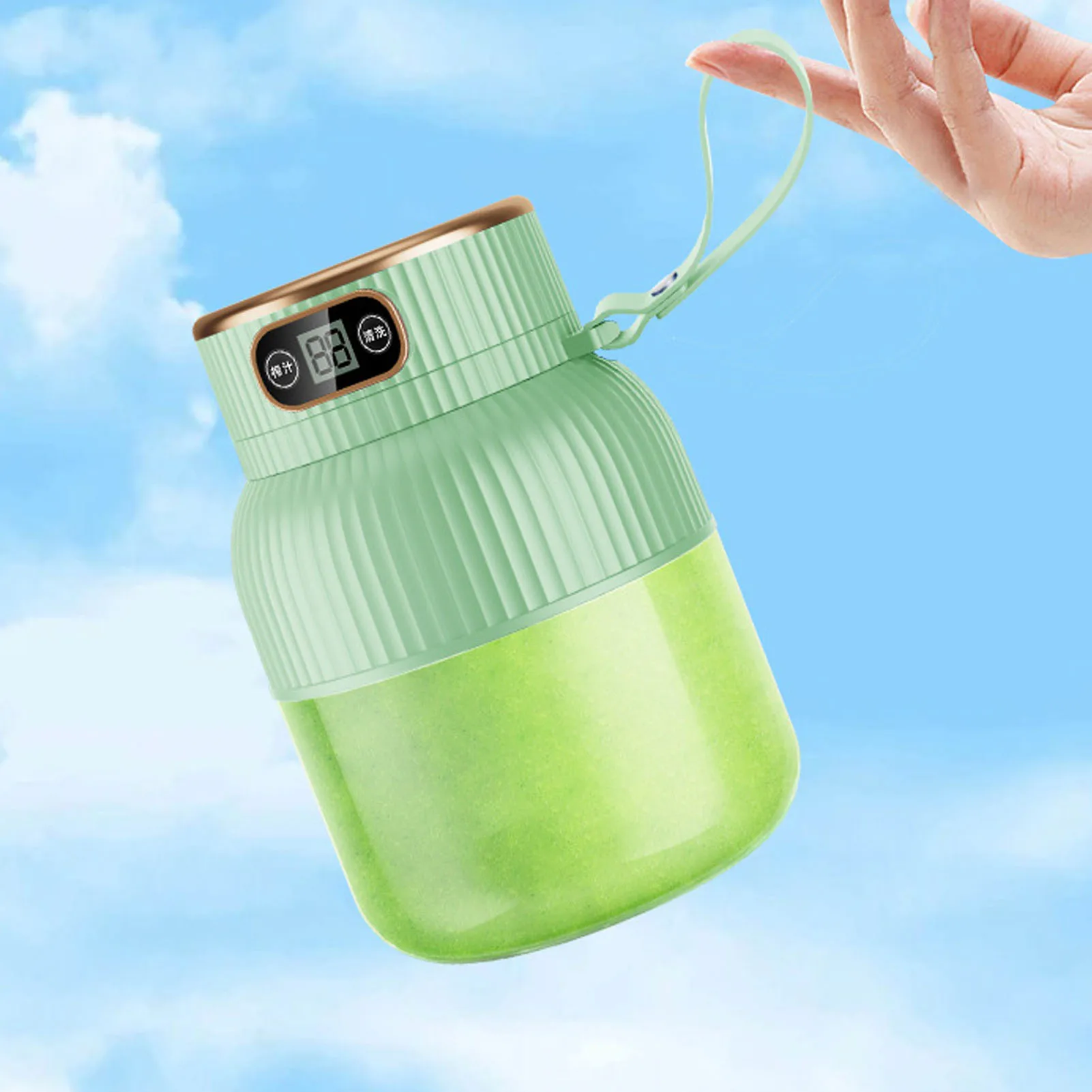 

Портативная чашка для соковыжималки большой емкости, многофункциональная съемная электрическая соковыжималка для семейного использования, 600 мл, голубой