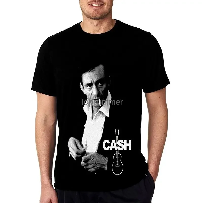 Johnny Cash Smoke T-Shirtmen T Shirt Great Quality Funny Man Cottontshirt Homme 2018 Newprint T Shirt Men Hot
