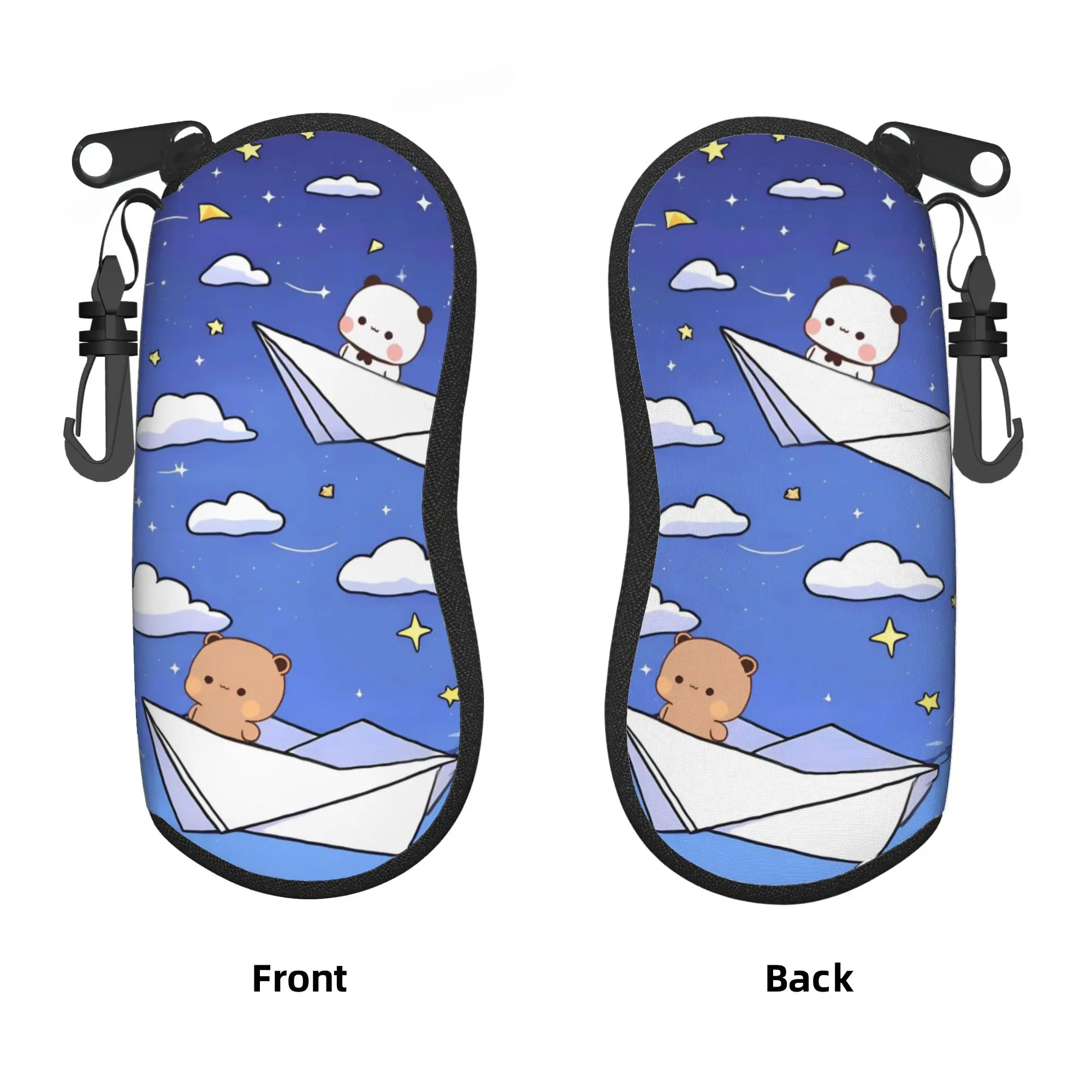 Maßgefertigtes Bubu Dudu Cartoon Sonnenbrillenetui Weiches Neopren-Reißverschluss-Etui Schützende Box für Brillen