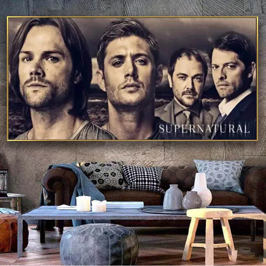 Supernatural Diamond Painting American TV Show Embroidery 5D DIY  Full Square Drill Diamond Mosaic Rhinestone Art Kit Home Decor