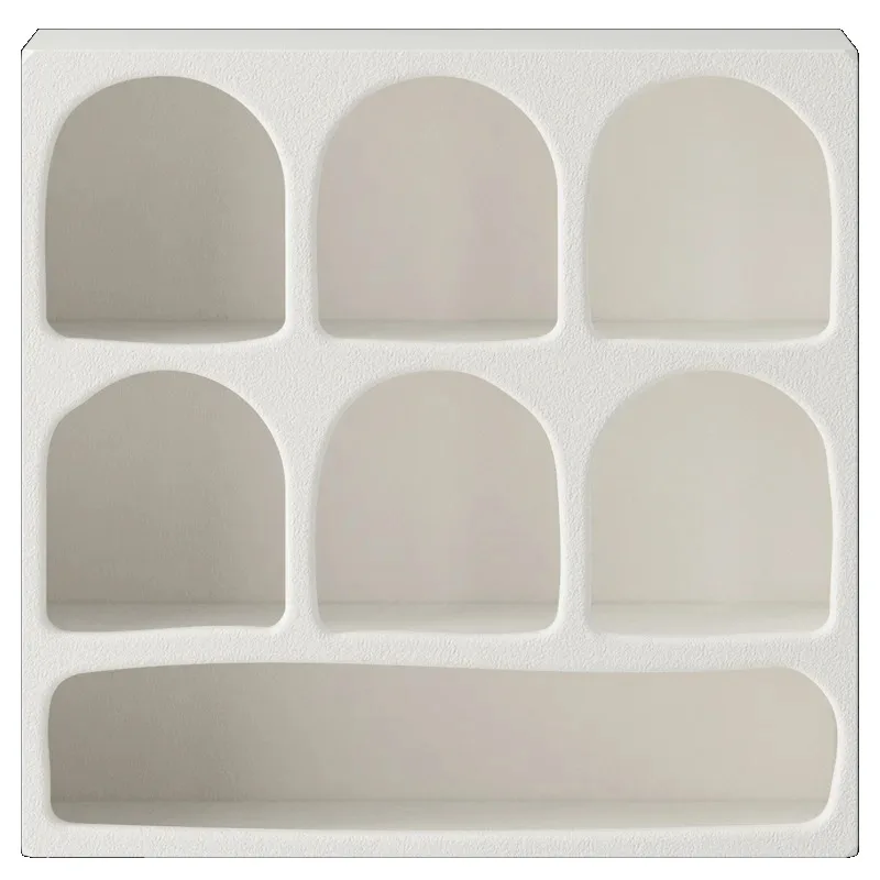 

Cup Storage Shelf Jiugongge Desktop Grid Rack Edge Cabinet