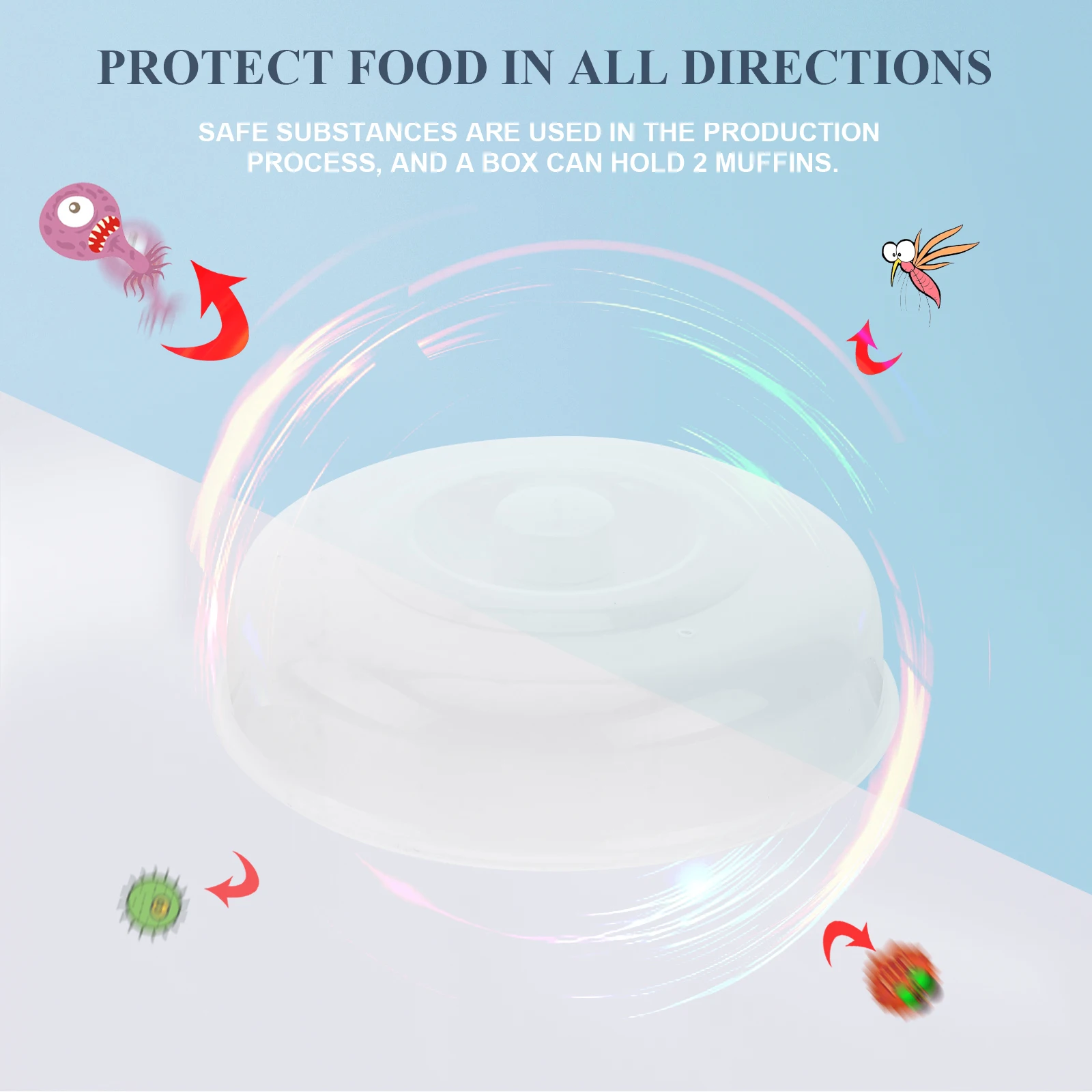 

4pcs Food Covers Microwave Oven Splash-proof Fresh-keeping Heating Steamed Vegetable Set Kitchen Supply Easy Clean4