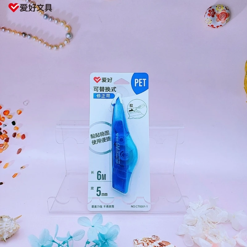 간단한 수정 테이프 롤러 흰색 스티커 테이프 학생 오류 지우개 테이프 학교 사무용품 편지지 Dropship