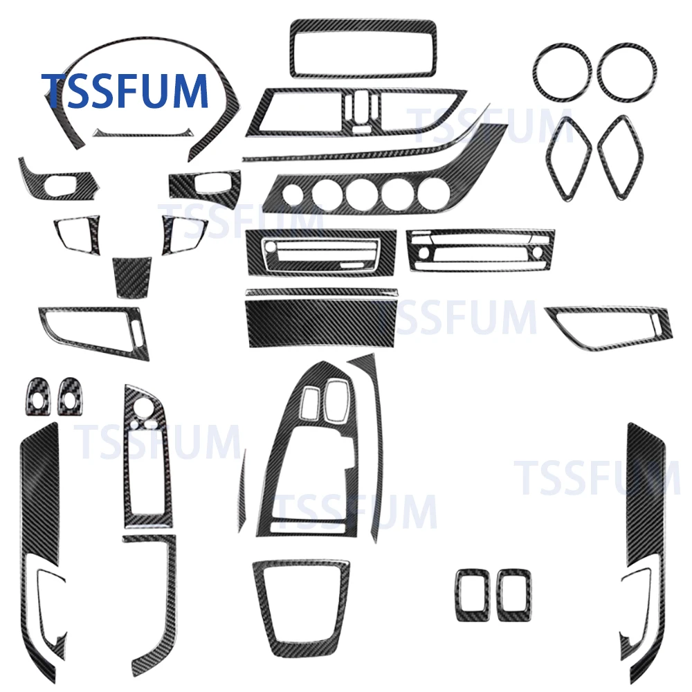 Soft Epoxy Real Carbon Fiber Full Set Sticker Accessories Gear Shift Panel Cover Trim for BMW E89 Z4 E89 Roadster 2009-2016