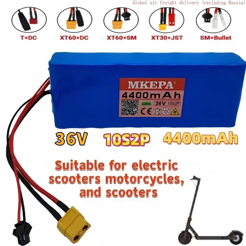 

MKEPA 10S2P 36V 4400mAh electric scooter battery 18650 lithium-ion 500W high-power electric motorcycle bicycle 36V battery pack