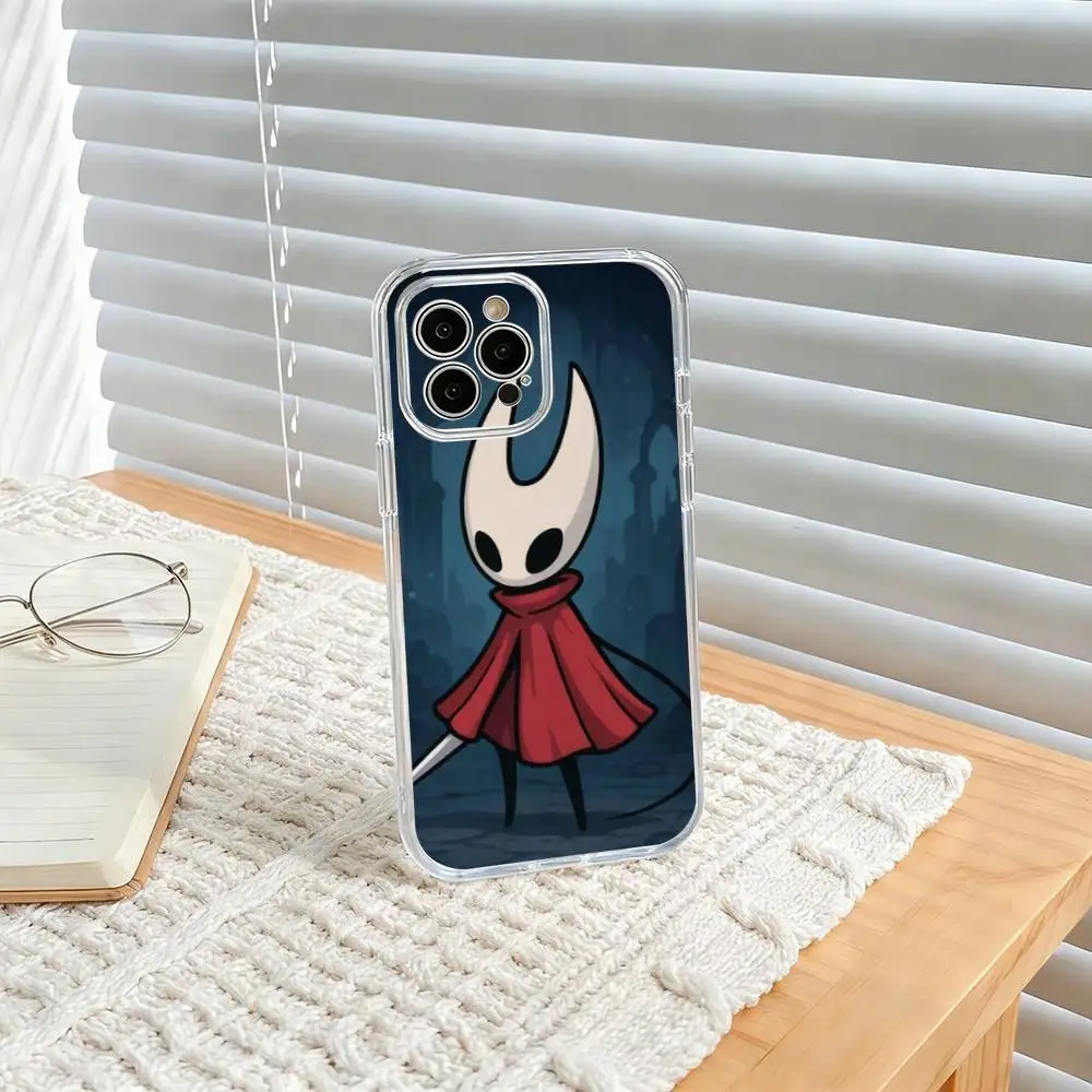 H-Hollow Knight Silksong Cool    Phone Case For iPhone17,16,15,14,13,12,11 Plus,Pro Max Soft Transparent Cover