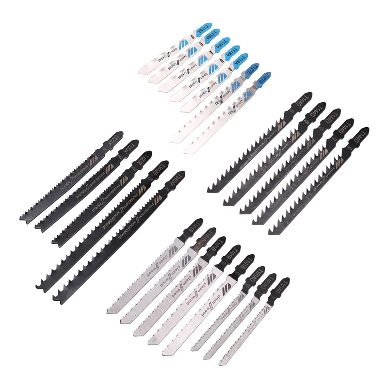 Set di lame per seghetto alternativo con codolo a T A84Z-25 pezzi, lame con codolo a T per taglio di legno, plastica e metallo