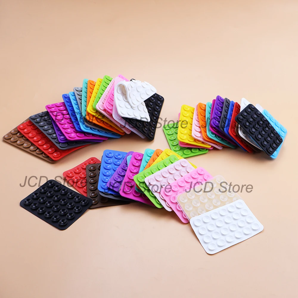 وسادة شفط من السيليكون مزدوجة الجانب من جانب واحد، كوب شفط لاصق مدعوم من مطاط السيليكون، وسادة ثابتة