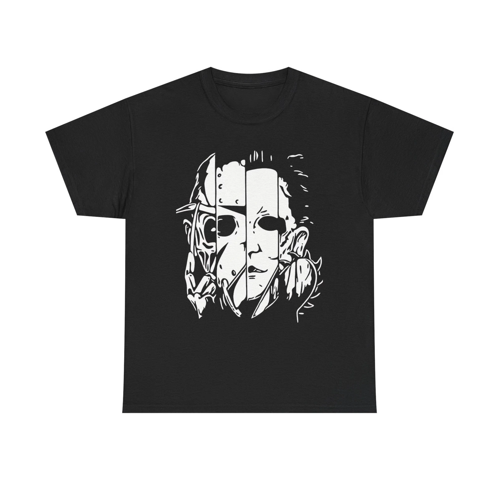 

Horror Movie Face Graphic Printing Summer Luxury Brand Cotton Men's and Women's T-Shirts Short Sleeves Street Fashion Trend