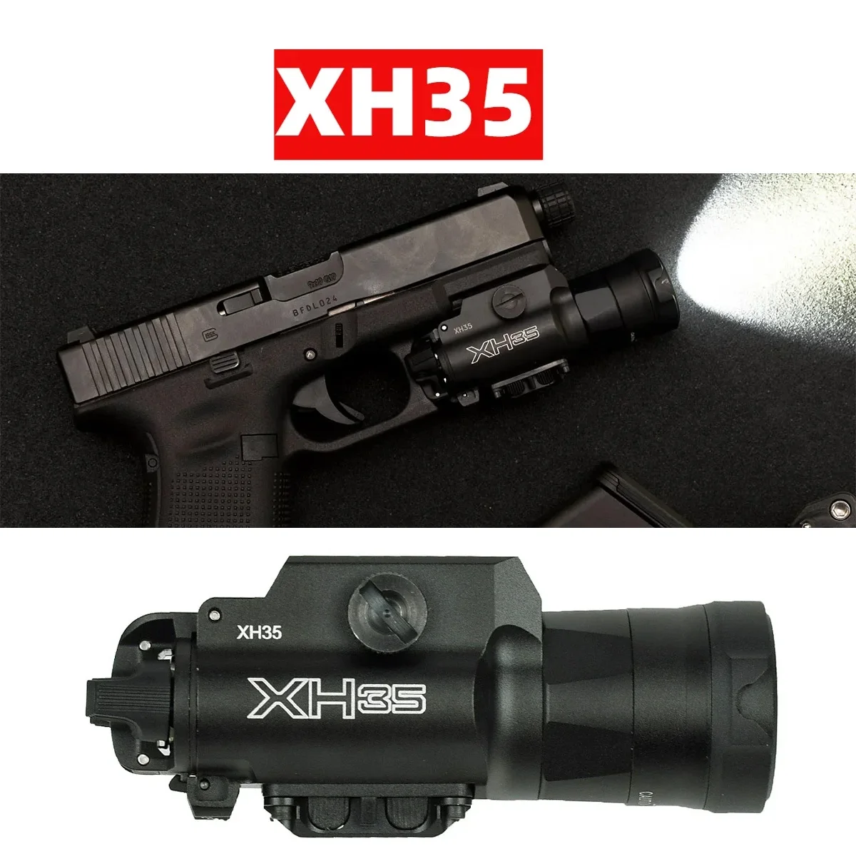 

Tactical XH35 X300UH-B Scout Weaponlight 1000 Lumen Dual Output White Rifle LED Strobe Hunting Flashlight For Picatinny Rail