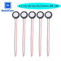 5Pcs 8Ohm 8R 1W Mini Speaker 13/15/16/18/20/23mm Internal Magnet With Wire Loudspeaker Audio DIY For Tablet Phone Computer