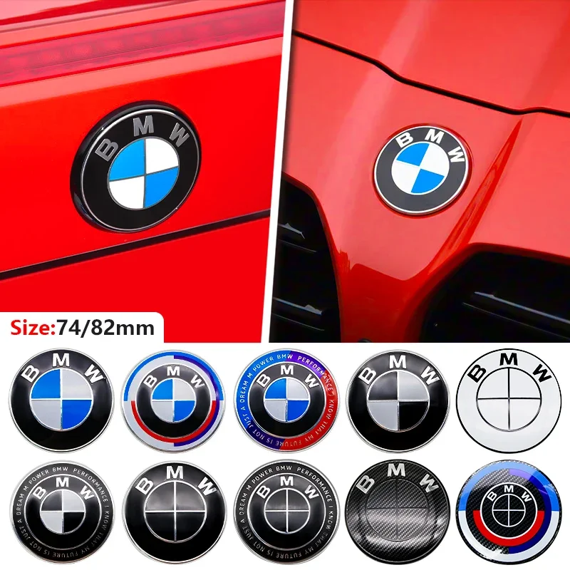 

3D ABS 74mm 82mm BMW Car Front Bonnet Hood Emblem Logo Rear Trunk Badge Cover For BMW M Logo X1 X2 X3 X4 X5 X6 G01 E84 E83 F48