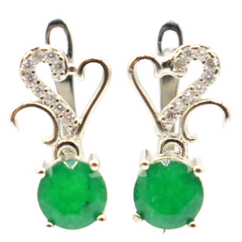 

Buy 4 Get 1 Free 15x8mm Pretty Real Red Ruby Green Emerald Blue Sapphire CZ Daily Wear Silver Stud Earrings