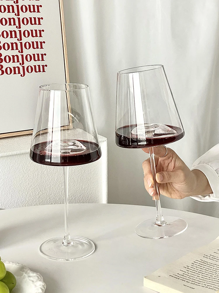 

590ml Hill Burgundy Red Wine Glass Cup Home Glass Goblet High-grade Potbelly Grape Wine Glass European Bar Barware