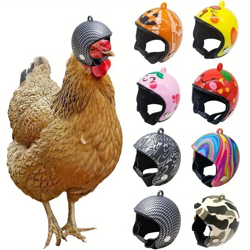 New Helmet Chicken Pet Supplies Protection Chicken Hat Hamster Funny Head Hoop Bird Toy Doll Animal Head Cover