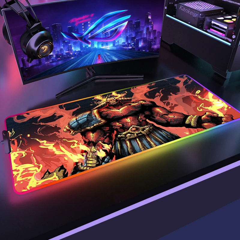 Dota2 Large RGB Mouse Pad Gaming Mousepad LED Lighting Mouse Mat Gamer Mousepads PC Desk Pads RGB Keyboard Mats Carpet 1000x500