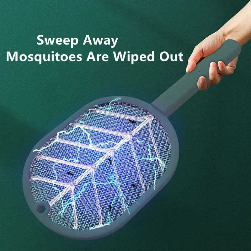 Electric Mosquito Killer with Blue Light USB Rechargeable Bug Zapper Summer Fly Swatter Trap Bug Insect Mosquito Swatter 1PC