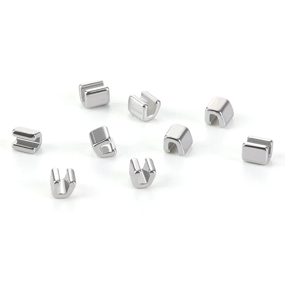 AZDENT 5 Packungen zahnärztliche kieferorthopädische Crimp-Haken, Größe lang, kurzer Anschlag, 10 Stück/Packung, Edelstahl, befestigt am Bogen – Detail 3