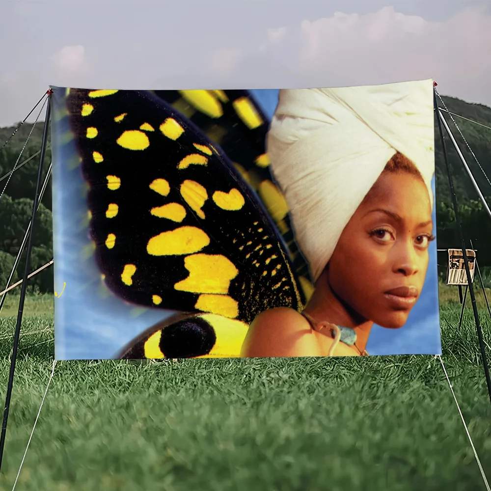 Singer Erykah Badu Live flag College Bedroom Living Room Home Dorm Decor Funny Tapestry Garage Bar Wall Club Banner