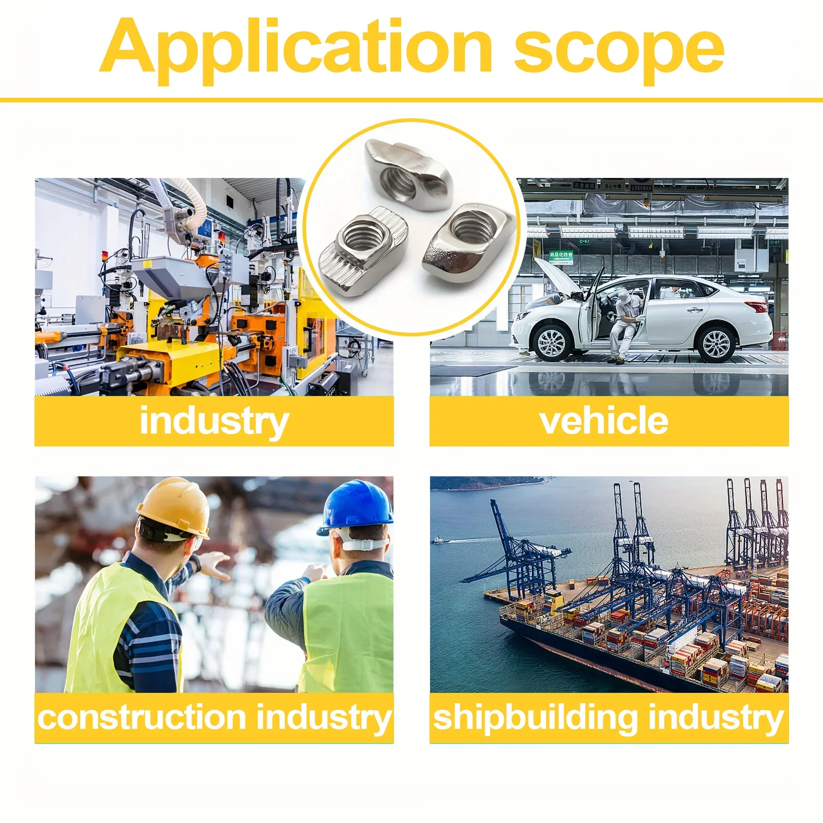 90 Uds M4 M5 M6 ranura tuerca en T tuerca en T deslizante martillo conector de fijación de tuerca para extrusión de aluminio ﻿