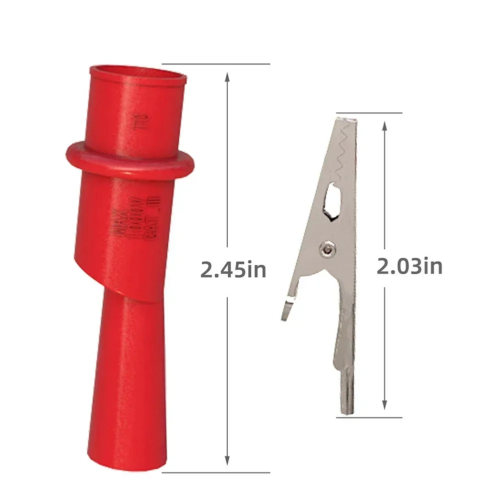 Test Probe Clip Measurement Acrylic 23cm*15cm*0.2mm Insulated Iron + PVC Multimeter Push For Electrical