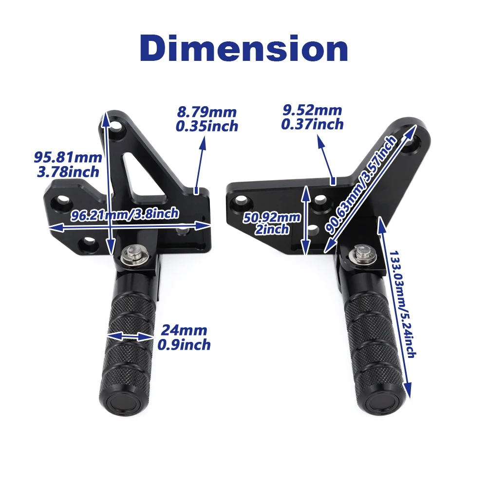 Voor Yamaha MT-09 2021-2023 Tracer 9GT 2021-2022 MT-09 SP 2021-2023 Verstelbare Snelweg Peg Mounts Rider Verstelbare Voetsteun Kit