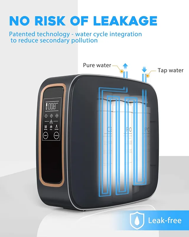 เครื่องกรองน้ำระบบ Reverse Osmosis แบบติดตั้งใต้เคาน์เตอร์ รุ่น STLF ZJW 600G  4 ขั้นตอน  แบบไม่ใช้ถังเก็บน้ำ