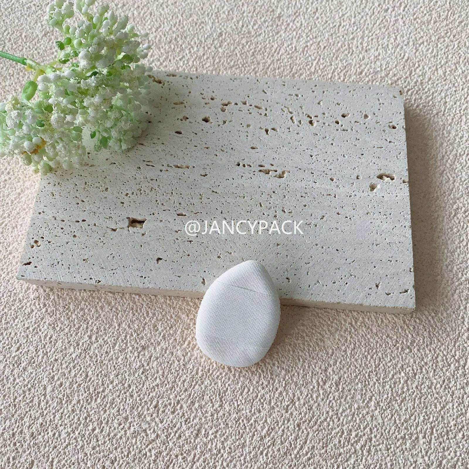 50 個ミニパウダーパフメイクスポンジフェイスコンシーラー美容卵ファンデーションメイクアップフィンガーパウダーパフ詳細メイクアップツール