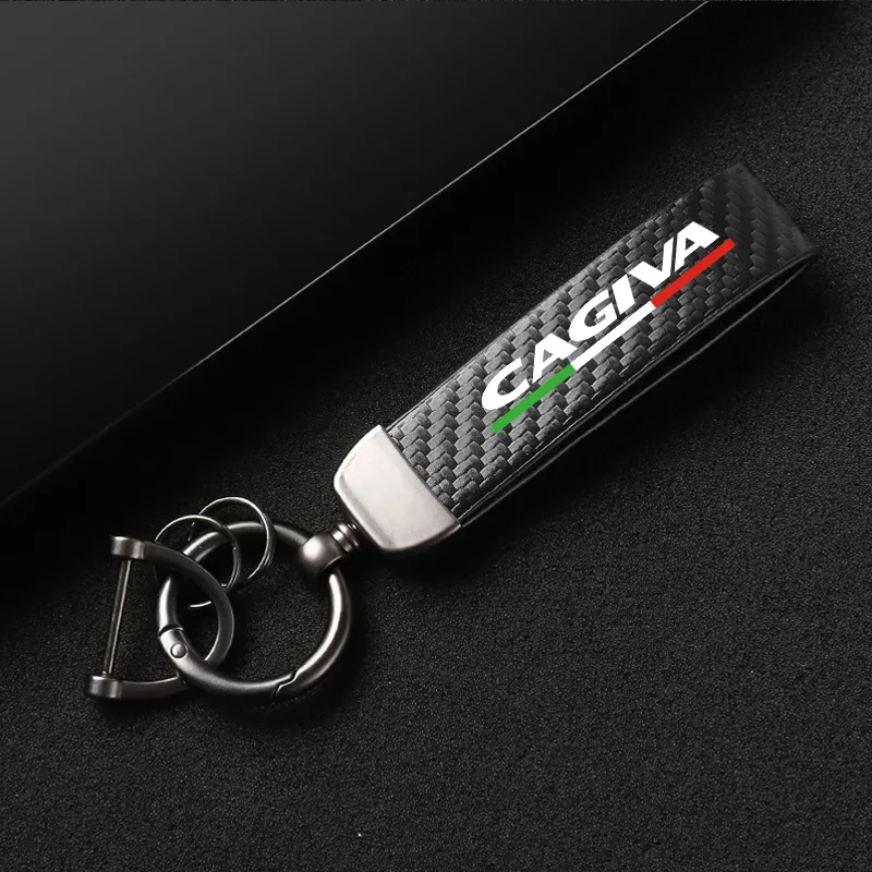 1PCS Leather Carbon Fiber Motorcycle Key Chains KeyChain For MAXI SET CAGIVA Accessories Cagiva Canyon 500 Mito SP525 Planet