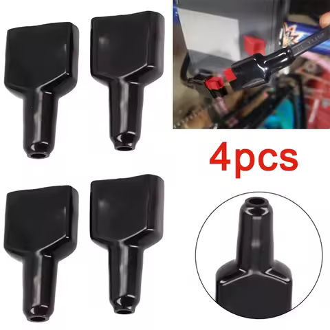 4 PCS Plug Cover Waterproof 50A For Anderson Plug Connector Dustproof Cable Jacket Black For Caravan Solar Panel Accessories