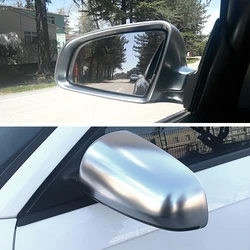 For Audi A4 B6 B7 A6 C6 S4 Side Mirror Caps Covers Sportback Glossy black/Carbon/Silver Matte Chrome 2003 2004 2005 2006 2007