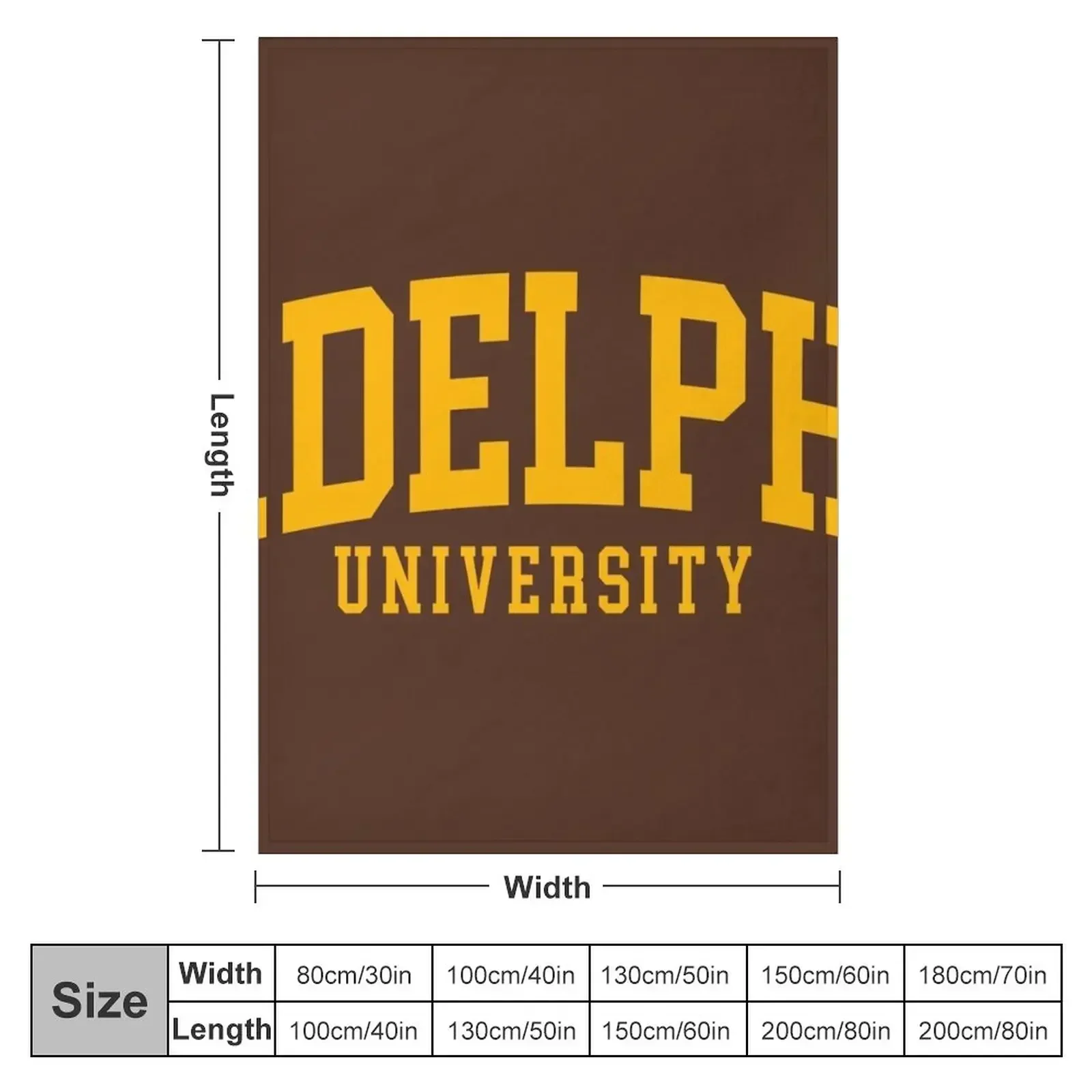 adelphi university - college font curved Throw Blanket Sleeping Bag Retros blankets and throws Blankets