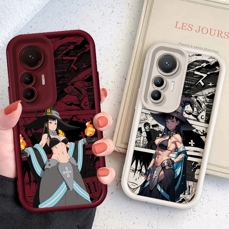 Anime Cartoon Fire Force Eye Ladder For Xiaomi MI 14 12T 11 Lite Poco M3 X5 X4 F5 F4 F3 F2 GT Pro 5G Cover Phone Case