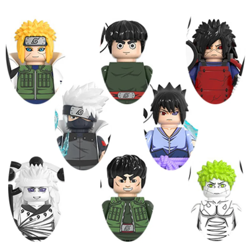 

Naruto Anime Bricks Dolls Uchiha Sasuke Hatake Kakashi Namikaze Minato Compact Exquisite Assembling Toys Blocks Children Gifts