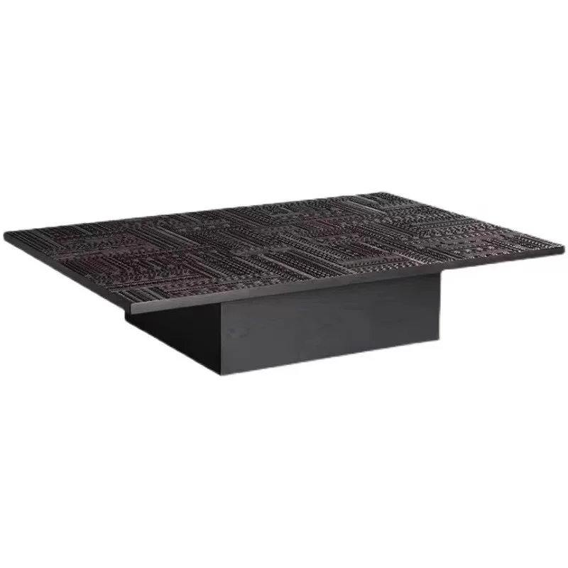 

Retro coffee table small apartment solid wood tea side cabinet Belgian oak carved living room household coffee table