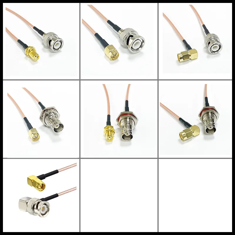 SMA to BNC Bulkhead Cable 50 Ohm SMA Male to BNC Female RG316 Coaxial Cable Jumper for Ham Radio Scanner Antenna Wi-Fi