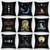 Magic Psychedelic Moon Print Pattern Sofa Cushion Cover Pillowcase Home Party Car Bedding
