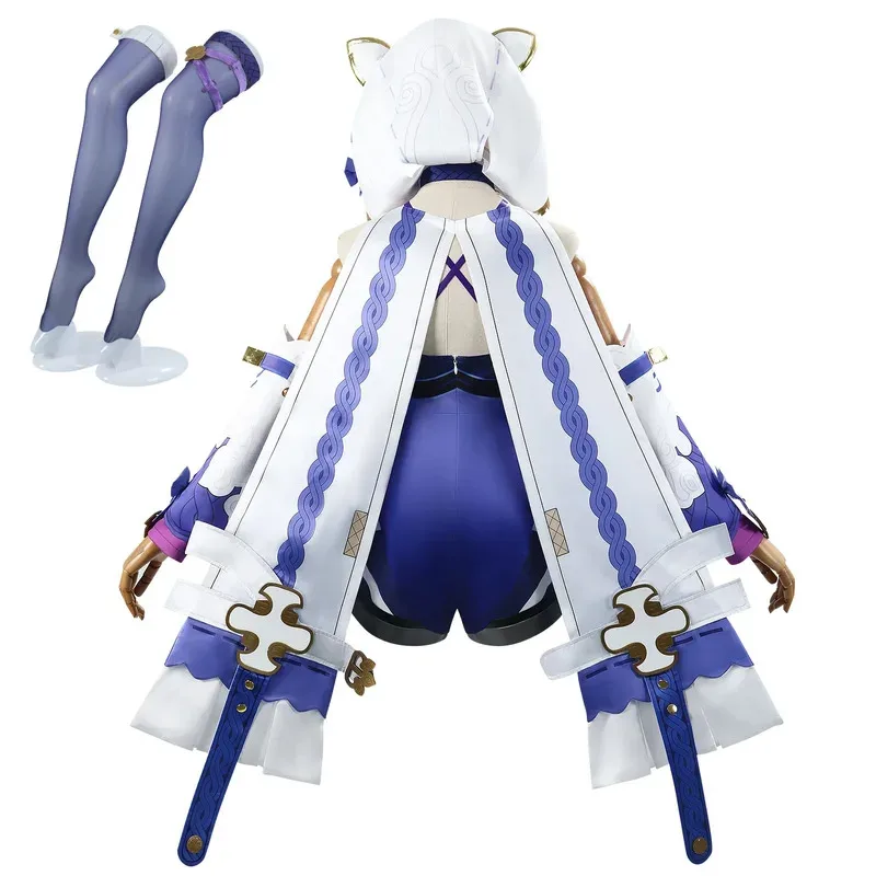 

CyGame Honkai Impact 3 Theresa Apocalypse Cosplay Costume Wig Blue Jumpsuits Hat Socks Con Party Outfits Full Set for Adult Girl