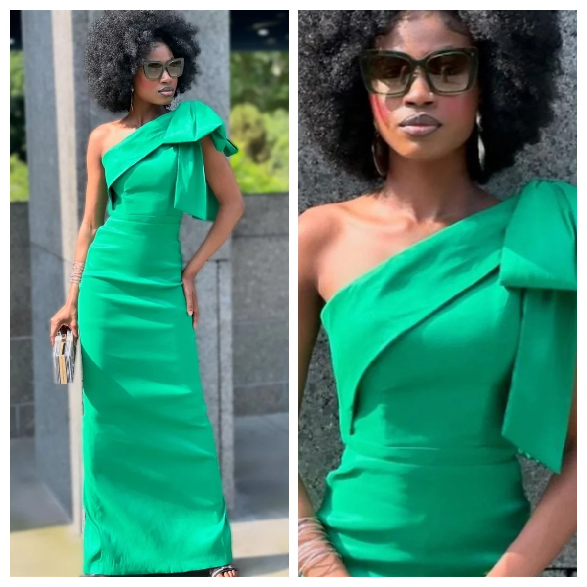 Customized Evening Dress Classic Green Jersey One Shoulder Sleeveless Prom Gowns Elegant Straight Floor Length Party Dresses