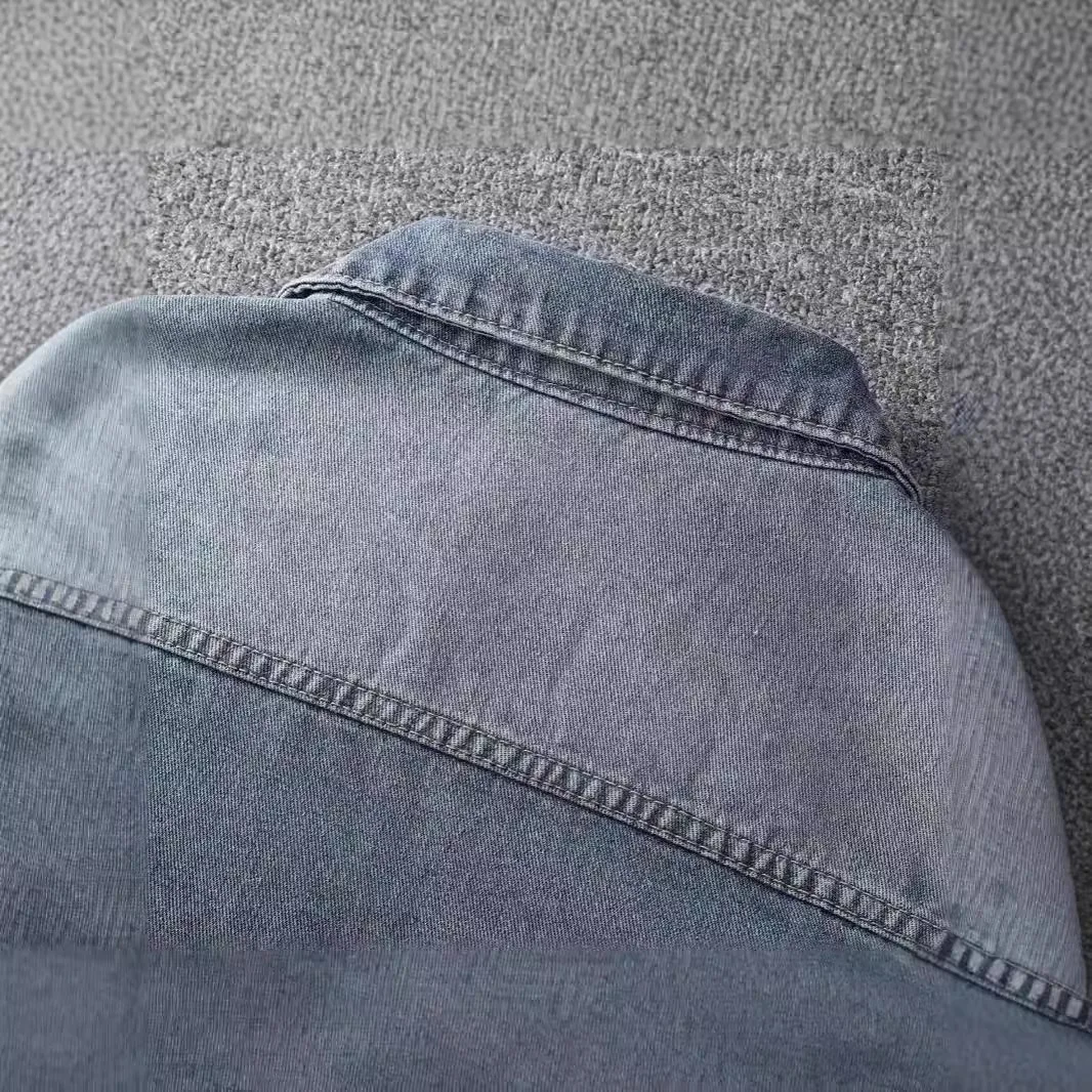 Denim jas dames jassen korte bovenkleding zakken enkele rij knopen kraagvorm 2025, herfst streetwear noodlijdend gewassen