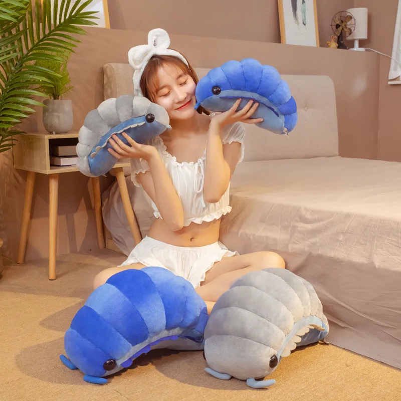 

Hot Creative Simulation Insect Plush Toys Soft Cartoon Isopod Nap Pillow Back Cushion Birthday Gifts Doll for Kids Girls