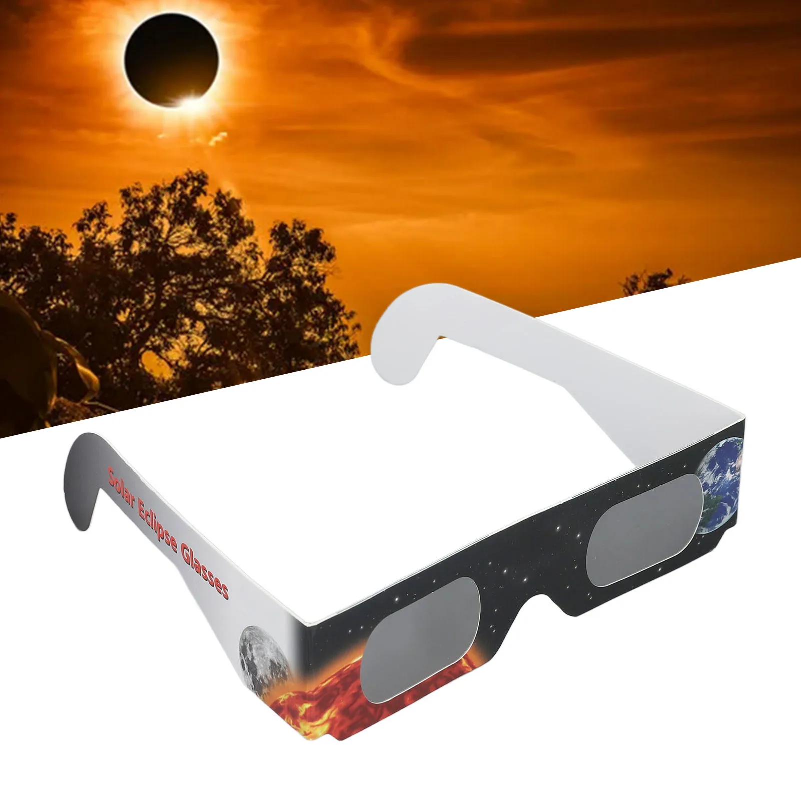 

10PCS Solar Eclipse Viewing Glasses Eye Protection Paper Filter Eyeglasses for Outdoor Sunspot Observation A Type goggles