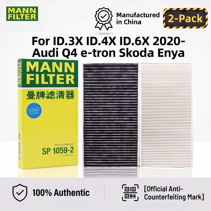 MANN FILTER Luftfilter Klimaanlagenfilterelemente für Volkswagen ID3 ID.4X ID.6X ID.4 Crozz ID.6 X ID.7 SP1059-2
