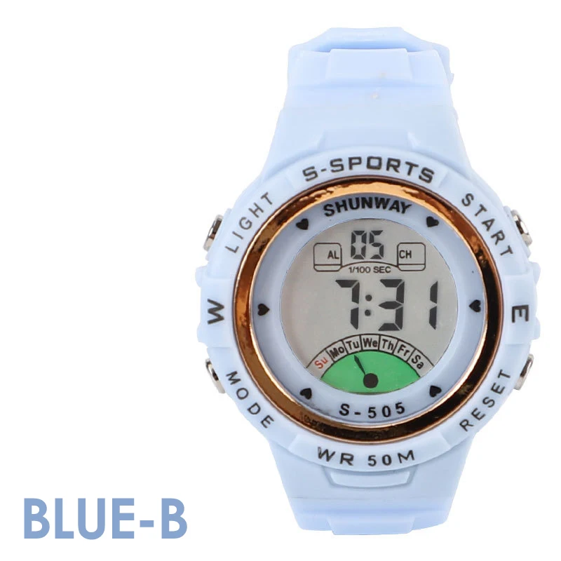 Children Electronic Watch Boys and Girls Macaron Sports Wristwatch Luminous Alarm Clock multifunctional Kids fashion Watches