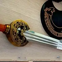 Popular senhor do anel theoden rei herugrim espada para cosplay coleção presente decoração 96cm 1.9kg