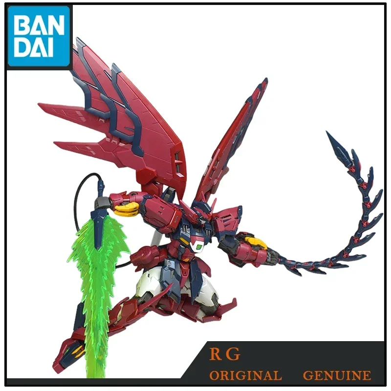 Bandai Original RG GUNDAM EPYON MOBILE SUIT GUNDAM WING OZ-13MS Anime Action Figures Toys for Boys Kids Gift Model Ornaments