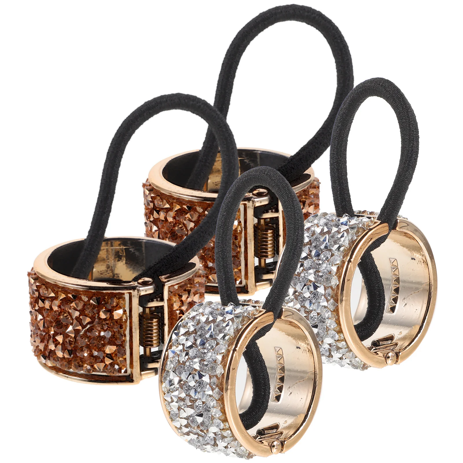 

4 шт., креативные резинки для волос со стразами, веревки для женщин и девочек, костюм на Хэллоуин, вечеринки, повседневная жизнь, фестивали, пряжки для хвоста