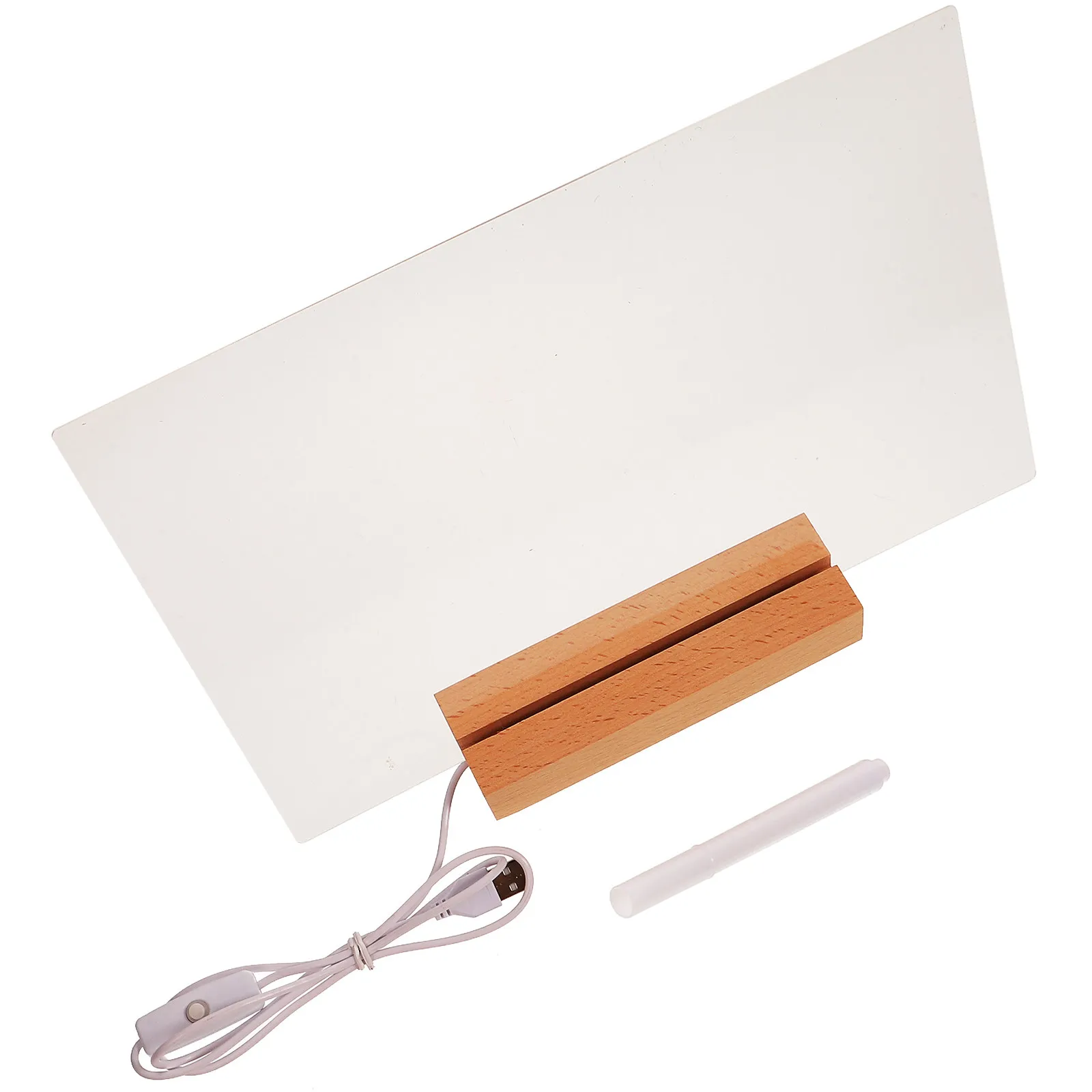 Clear Acrylic Desktop Dry-Erase Board Lightweight Portable Message Board for Home Office Use Simple Chic Design Reusable Easy