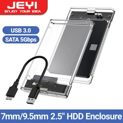 USB3.0 외장 하드 케이스 5Gbps 2.5인치 투명 하드 디스크 케이스 하드 드라이브 인클로저 SATA HDD SSD 저장 케이스 노트북 PC용